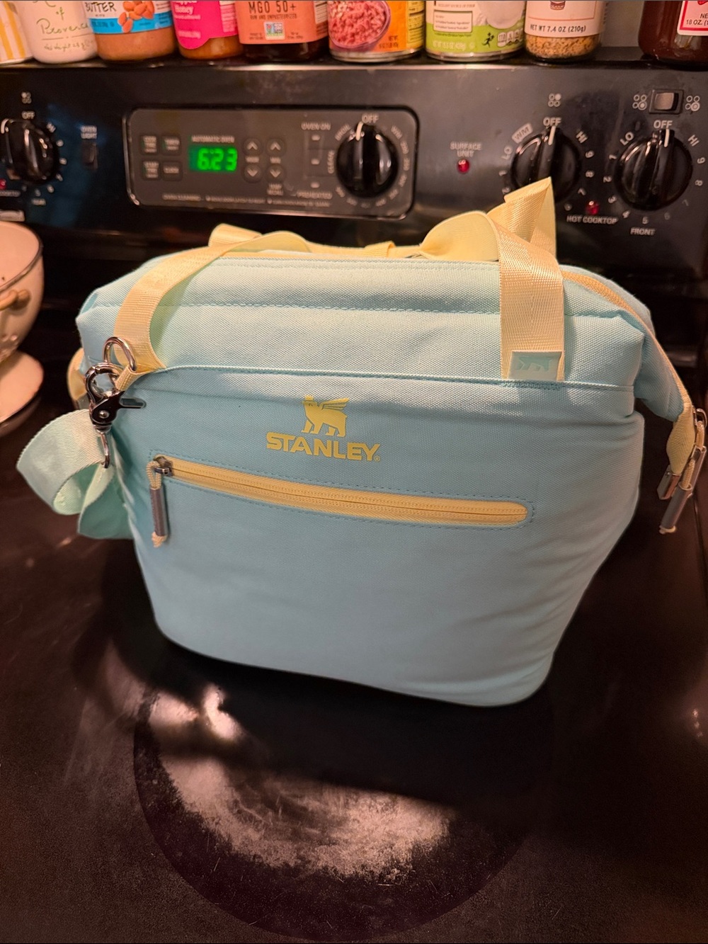 Stanley Light Blue Cooler Bag with Cream Accents